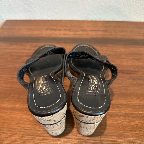 Brighton Amie Black Platform Sandals Size 7M - Picture 3 of 8